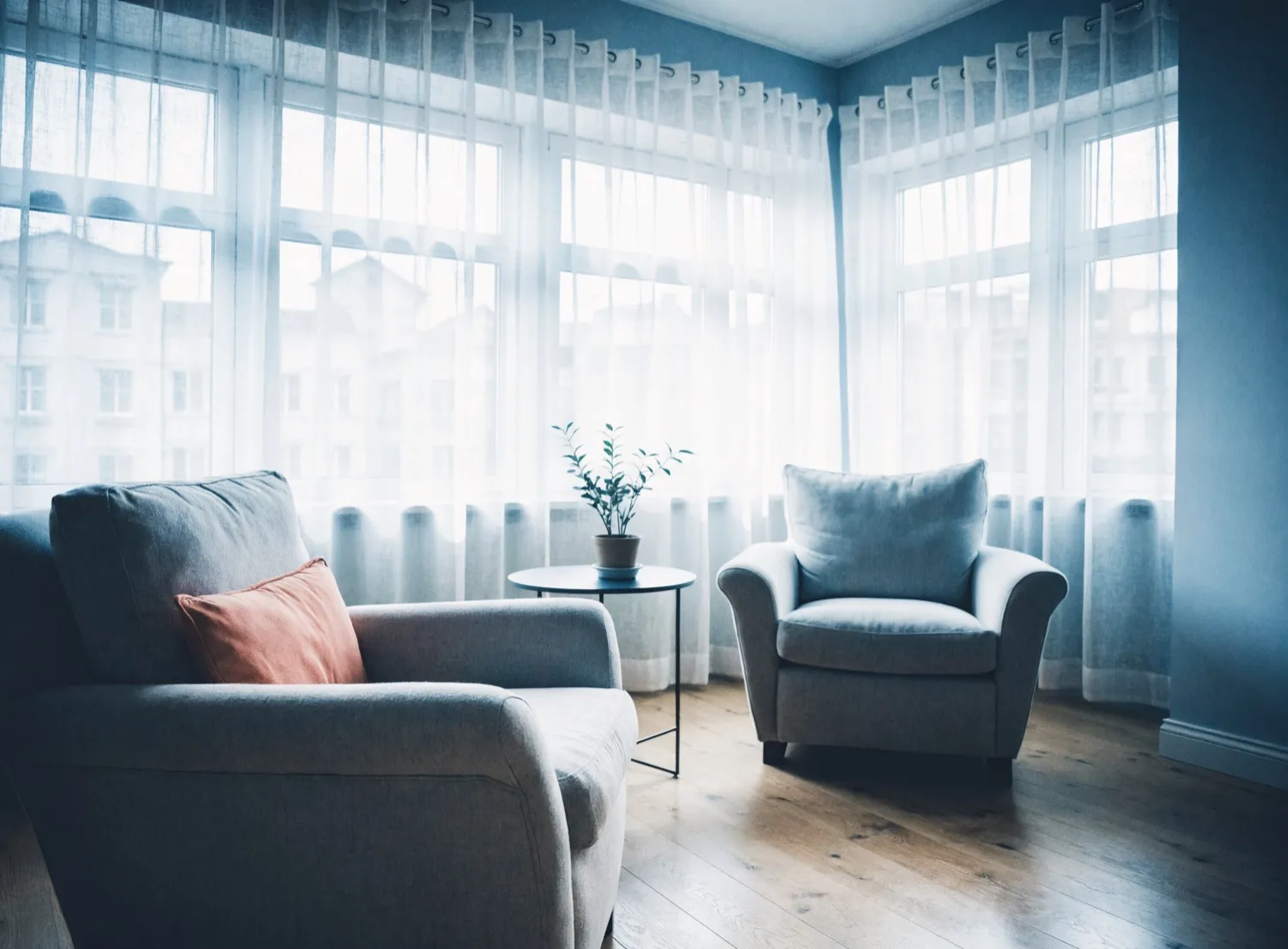 A calm, welcoming session space, soft natural light